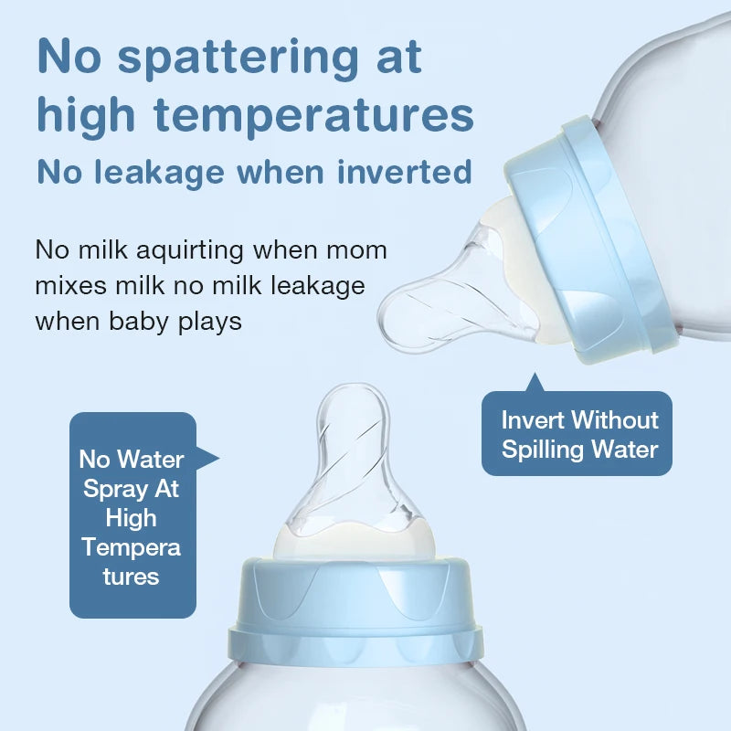 Dr.isla 150/240ML Baby PP Bottle Wide Mouth Newborn Baby Bottle with Handle Baby Milk Bottle Newborn Pattern Baby Cup BPA Free