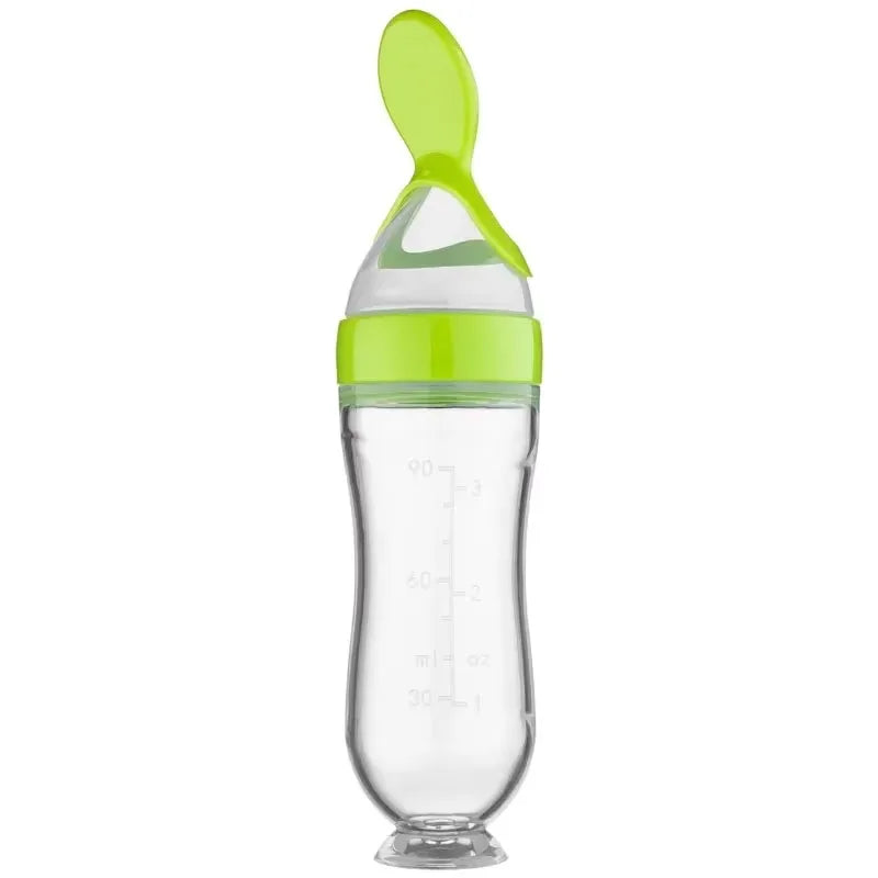 Baby Feeding Bottle With Spoon Rice Cereal Bottle Spoon Milk Bottle Baby Training Feeder Food Supplement Food Spoon Baby Bottles