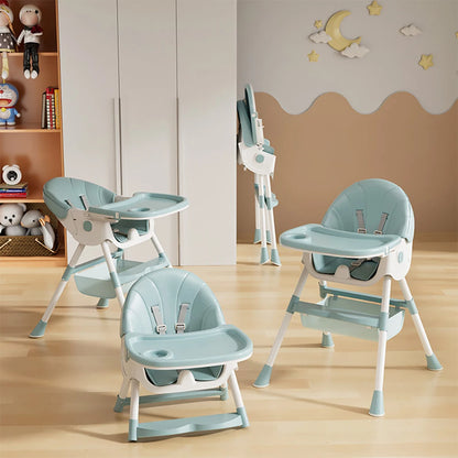 3 In 1 Baby High Chair Portable High Chairs for Babies and Toddlers 3 Adjustable Height Baby Feeding Chair with Removable Tray