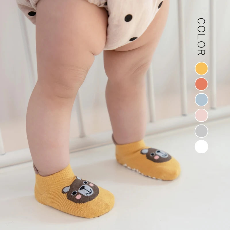 Cute Anti-Slip Baby Socks – Summer Animal Print