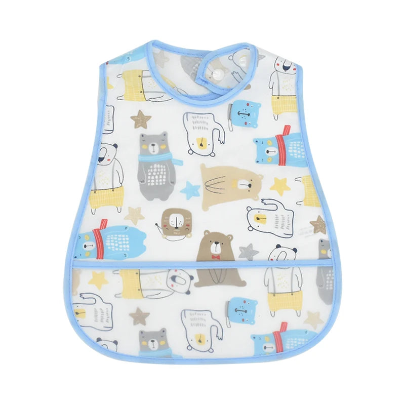 High Quality Adjustable Baby EVA Bibs Cartoon Cotton Child Waterproof Lunch Feeding Bibs For Kids Girls Boys Feed Accessories