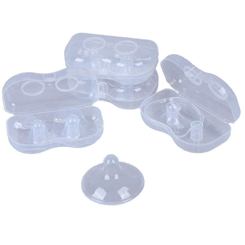 2pcs/set Silicone Nipple Protectors Feeding Mothers Nipple Shields Protection Cover Breastfeeding Mother Milk Silicone Nipple