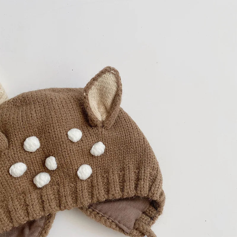 Baby Deer Antler Knit Hat