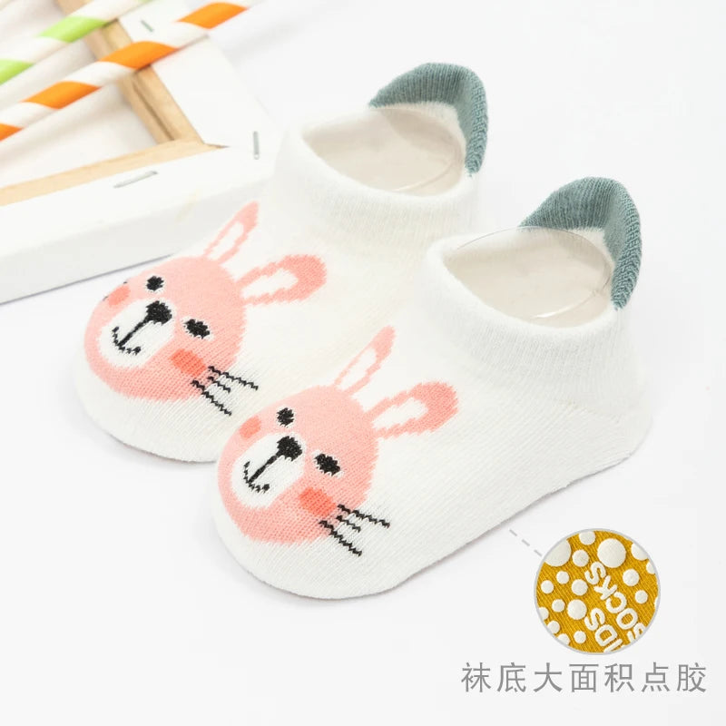 Cute Anti-Slip Baby Socks – Summer Animal Print
