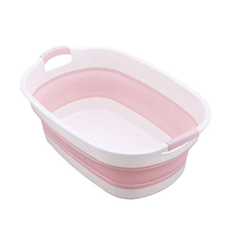 Baby Shower Folding Bathtub Foldable Bath Tub Newborn Baby Accessories Large-Capacity 0-6 Years Children Bathroom Laundry Basket