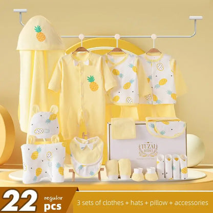 Newborn Baby Clothes Set – 22–24PCS 100% Cotton, 0–6M Unisex Four-Season Outfit