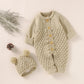 Knitted Baby Jumpsuit & Cap Set