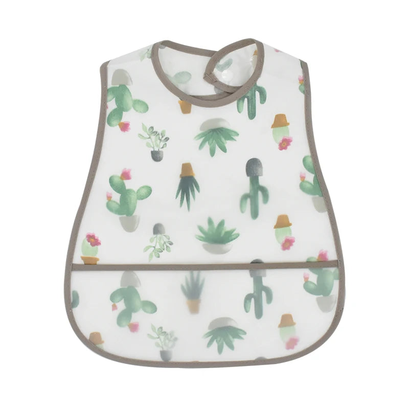 High Quality Adjustable Baby EVA Bibs Cartoon Cotton Child Waterproof Lunch Feeding Bibs For Kids Girls Boys Feed Accessories