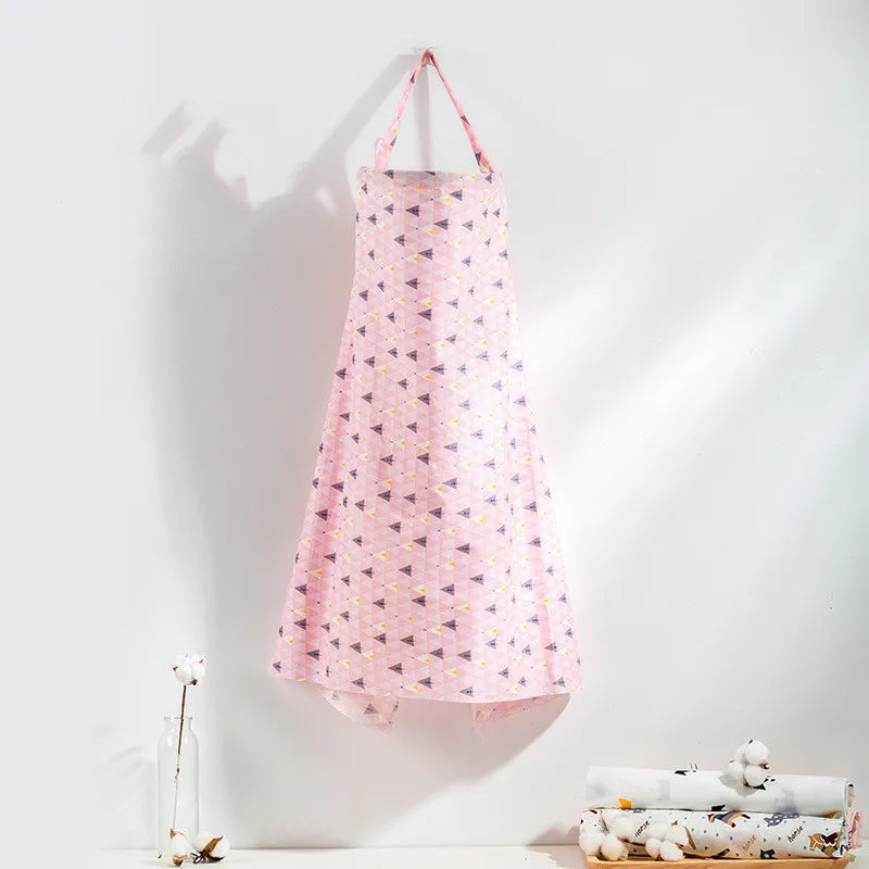 Breathable breastfeeding cover, lightweight pure cotton privacy feeding cover-full coverage and adjustable shoulder strap