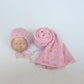 Newborn Knit Mohair Wrap and Bonnet Set Photography Prop