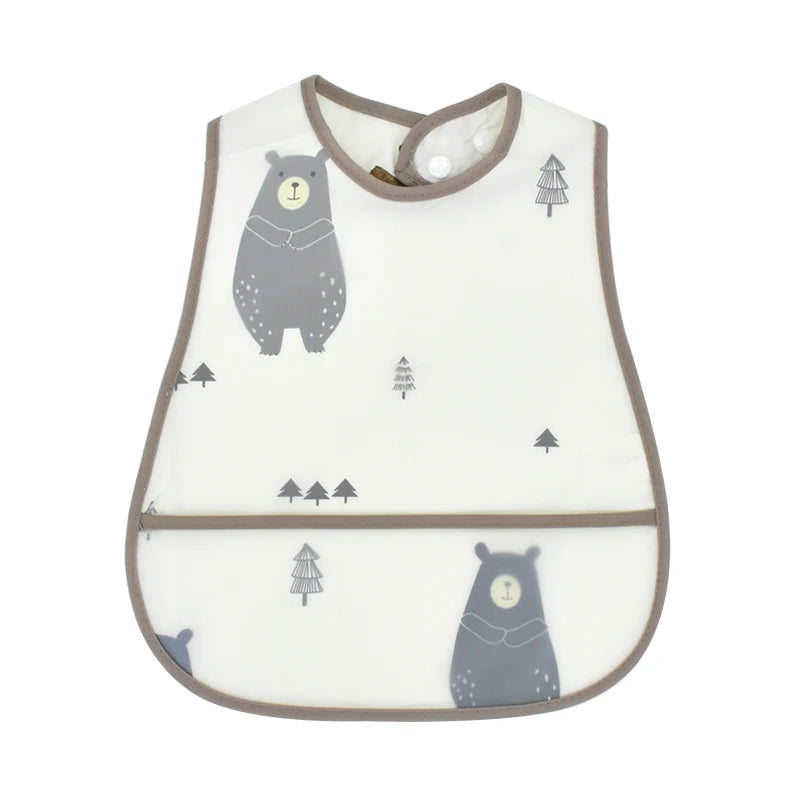 High Quality Adjustable Baby EVA Bibs Cartoon Cotton Child Waterproof Lunch Feeding Bibs For Kids Girls Boys Feed Accessories