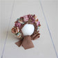 Cute Pink Sunflower Garden Knit Bonnet Baby Girl Photo Prop