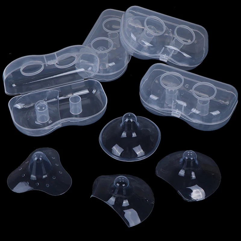 2pcs/set Silicone Nipple Protectors Feeding Mothers Nipple Shields Protection Cover Breastfeeding Mother Milk Silicone Nipple