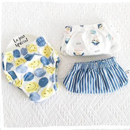 3-Pack Baby Training Pants – 6-Layer Reusable Cotton Diapers
