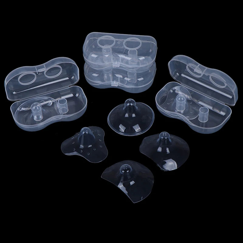 2pcs/set Silicone Nipple Protectors Feeding Mothers Nipple Shields Protection Cover Breastfeeding Mother Milk Silicone Nipple