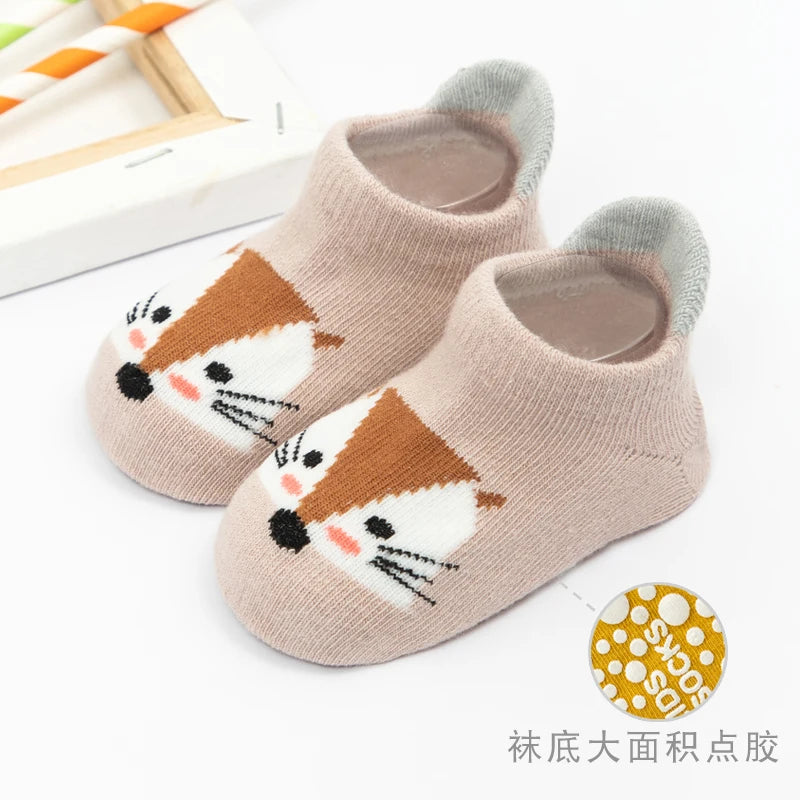 Cute Anti-Slip Baby Socks – Summer Animal Print