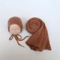 Newborn Knit Mohair Wrap and Bonnet Set Photography Prop