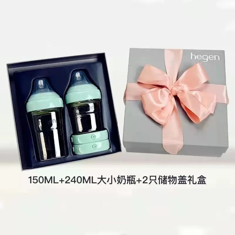 Hegen Baby Bottles Original Bottle PPSU Gift Box With Storage Lid Pacifier Water Bottle for Children Baby Items Free Shipping
