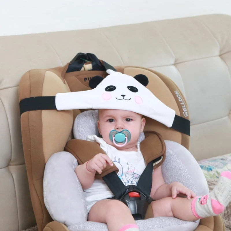 Infant Baby Car Seat Head Support Children Belt Head Fastening Belt Adjustable Sleep Positioner Cartoons Baby Safety Pillows