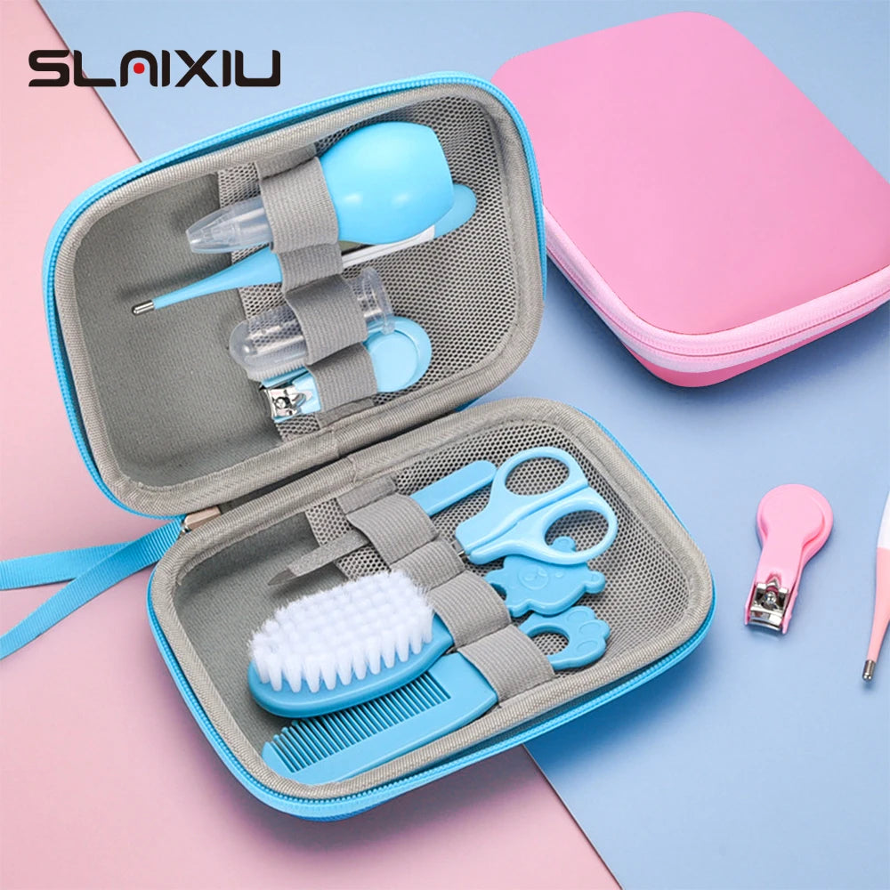 8pcs/set Baby Care Kit Baby Hygiene Kit Nail Scissors Clipper Portable Infant Child Healthcare Tools Sets for Toddler Gift