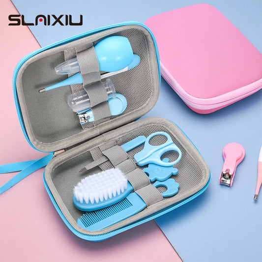 8pcs/set Baby Care Kit Baby Hygiene Kit Nail Scissors Clipper Portable Infant Child Healthcare Tools Sets for Toddler Gift