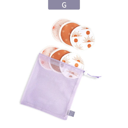 Elinfant 6pc Bamboo Breast Pad Nursing Pads For Mum Waterproof Washable Feeding Pad Bamboo Reusable Breast Pads with Laundry Bag
