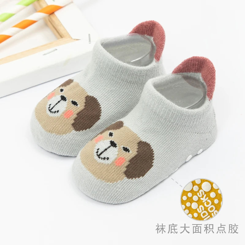 Cute Anti-Slip Baby Socks – Summer Animal Print