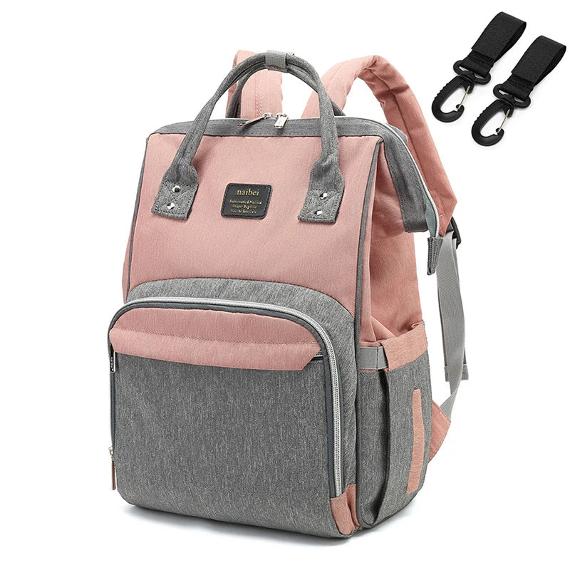 Mauve Mist Diaper Backpack – Nappy Bag with Changing Pad & Stroller Straps