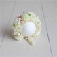 Knitted Flower Bonnet for Newborn Baby Photo Shoot Props
