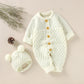 Knitted Baby Jumpsuit & Cap Set