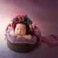 Knitted Flower Bonnet for Newborn Baby Photo Shoot Props