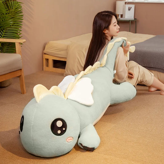 Big Dinosaur Plush Toy – Soft Stuffed Pillow for Kids