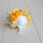 Knitted Flower Bonnet for Newborn Baby Photo Shoot Props