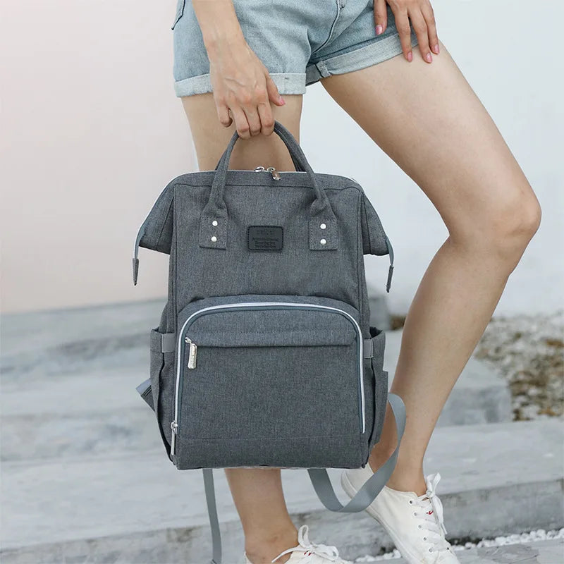 Mauve Mist Diaper Backpack – Nappy Bag with Changing Pad & Stroller Straps