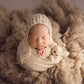 Newborn Knit Mohair Wrap and Bonnet Set Photography Prop