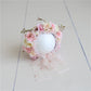 Knitted Flower Bonnet for Newborn Baby Photo Shoot Props