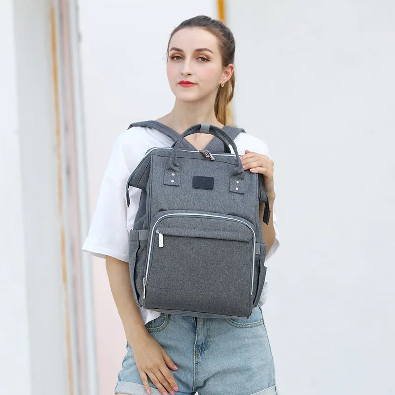 Mauve Mist Diaper Backpack – Nappy Bag with Changing Pad & Stroller Straps