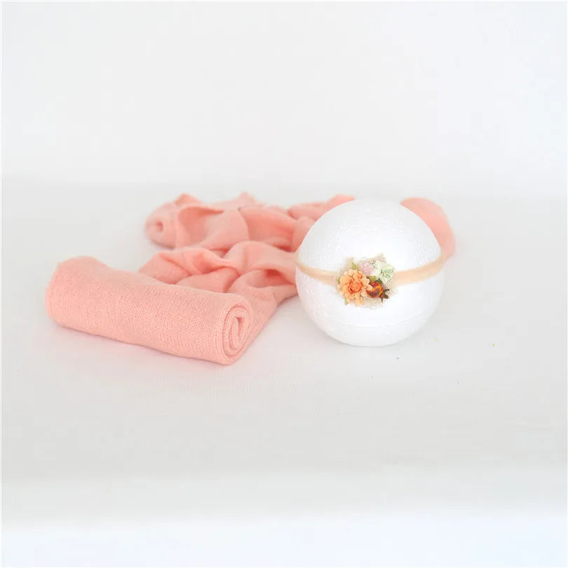 Newborn Knit Mohair Wrap and Bonnet Set Photography Prop