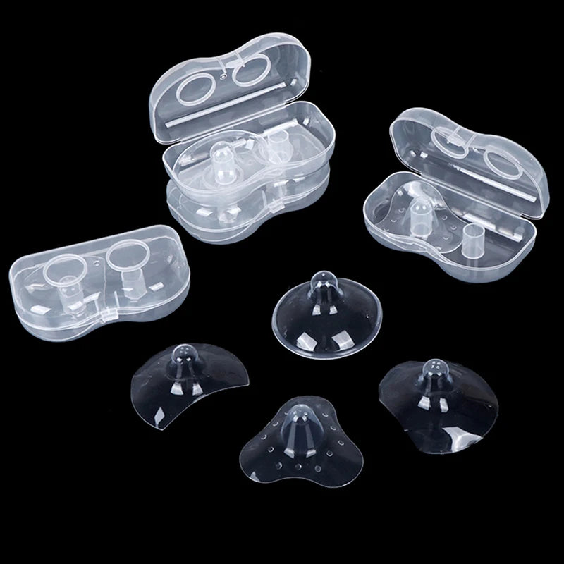 2pcs/set Silicone Nipple Protectors Feeding Mothers Nipple Shields Protection Cover Breastfeeding Mother Milk Silicone Nipple
