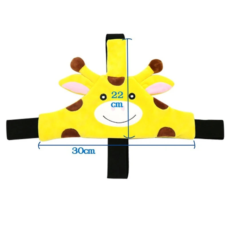 Infant Baby Car Seat Head Support Children Belt Head Fastening Belt Adjustable Sleep Positioner Cartoons Baby Safety Pillows