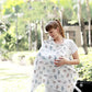 Breathable breastfeeding cover, lightweight pure cotton privacy feeding cover-full coverage and adjustable shoulder strap