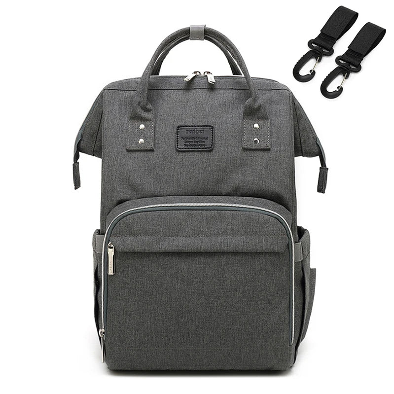Mauve Mist Diaper Backpack – Nappy Bag with Changing Pad & Stroller Straps