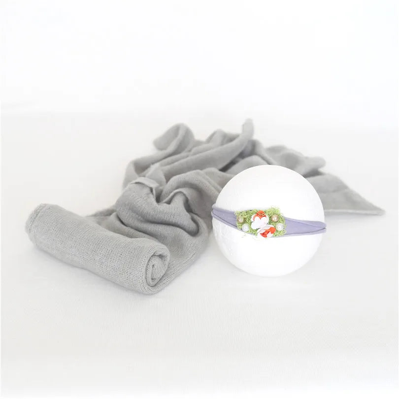 Color Dots Mohair Wrap Bonnet Set Baby Photo Prop