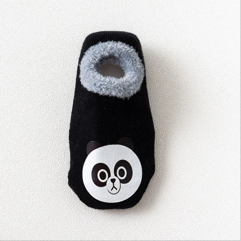 Warm Non-Slip Baby Socks – Animal Print & Cozy Terry