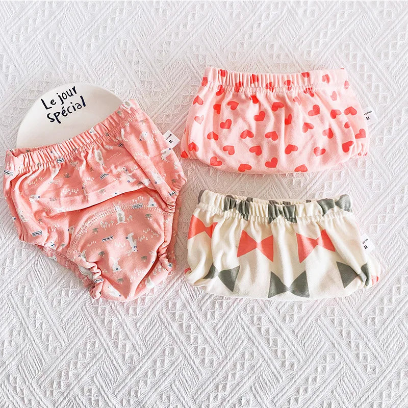 3-Pack Baby Training Pants – 6-Layer Reusable Cotton Diapers