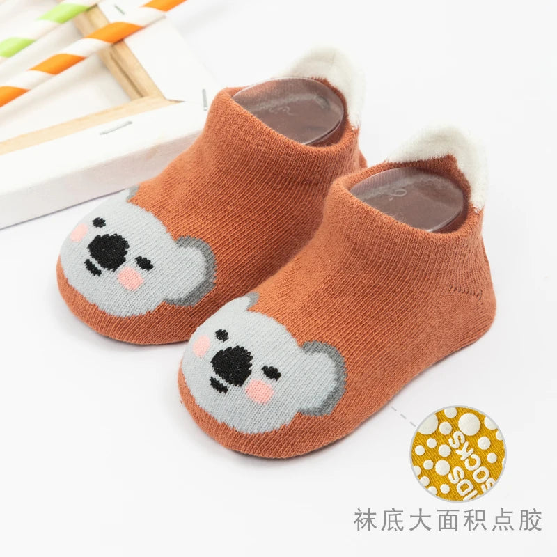 Cute Anti-Slip Baby Socks – Summer Animal Print