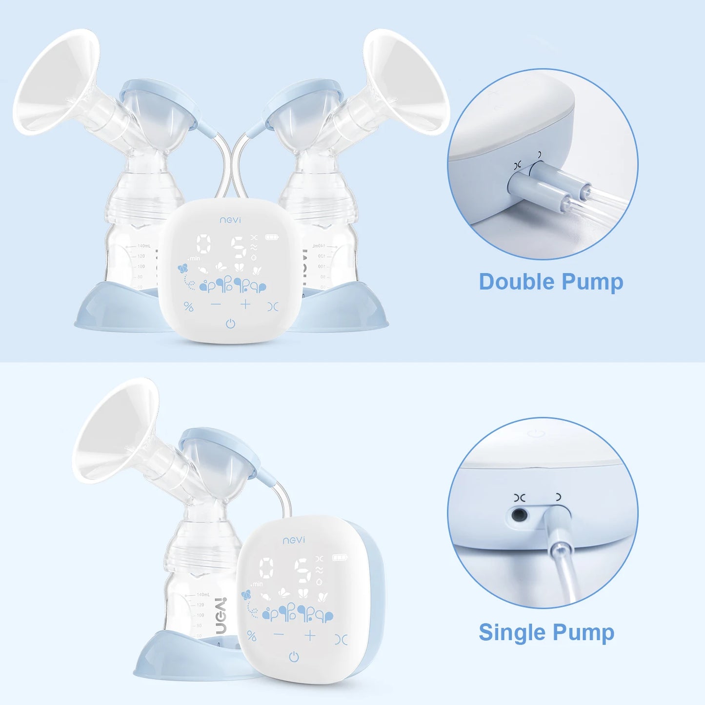 NCVI Electric Double Breast Pumps, Nursing Hospital Grade Breastfeeding Pump