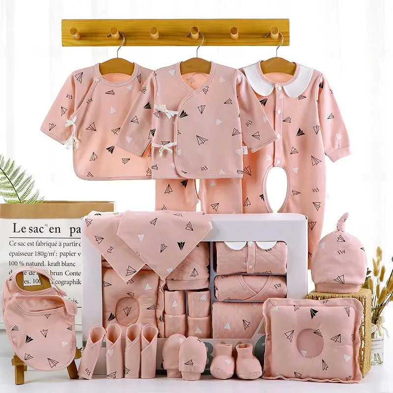 18/22-Piece Newborn Baby Set – Pure Cotton Unisex Clothing (0–6M)