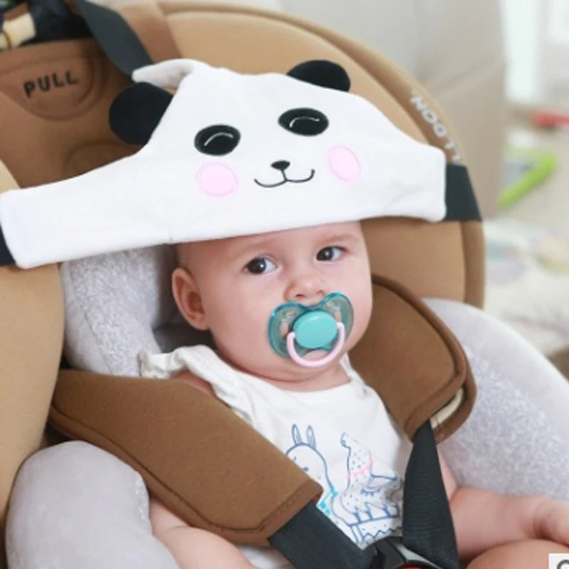 Infant Baby Car Seat Head Support Children Belt Head Fastening Belt Adjustable Sleep Positioner Cartoons Baby Safety Pillows