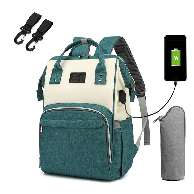 Mauve Mist Diaper Backpack – Nappy Bag with Changing Pad & Stroller Straps